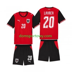 Koszulka Austria Konrad Laimer 20 Dziecięcy Domowe Koszulki Piłkarskie World Cup 2026 Krótki Rękaw